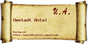 Umstadt Antal névjegykártya